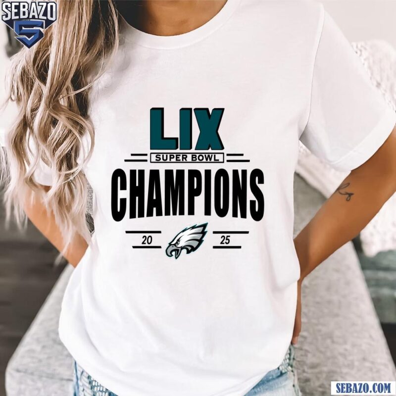 LIX Super Bowl Champions 2025 Philadelphia Eagles Logo Football Shirt t-shirt