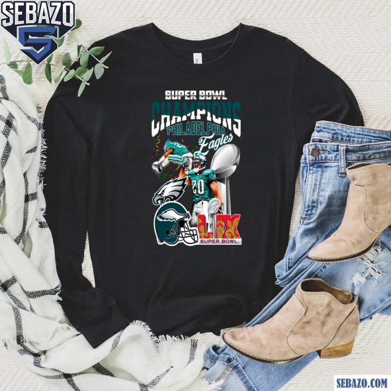 LIX Super Bowl Champions Philadelphia Eagles Football 2025 Shirt long sleeved