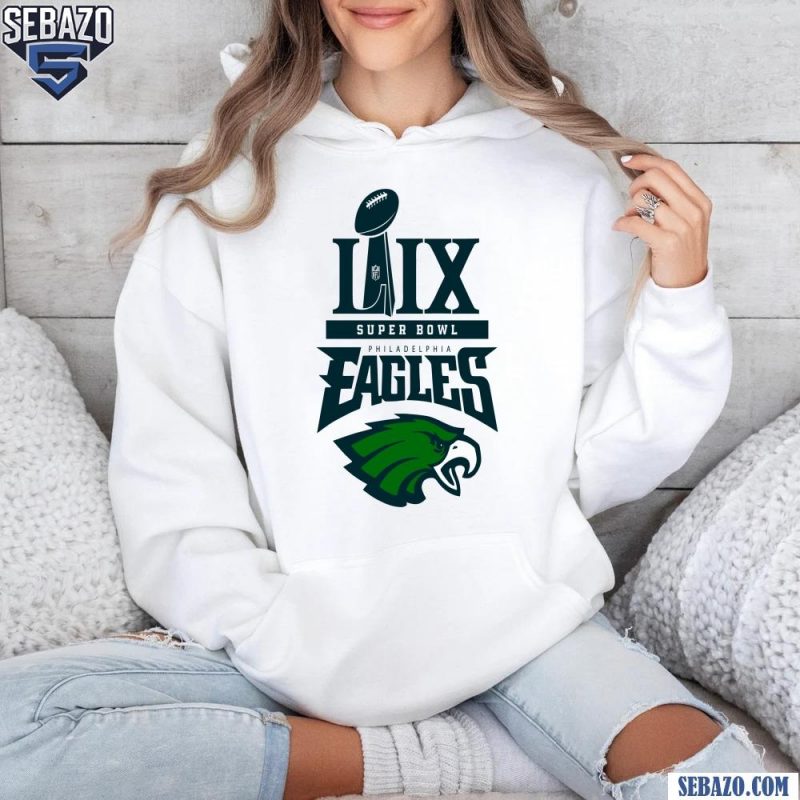 LIX Super Bowl Trophy Philadelphia Eagles Champions 2025 Shirt hoodie