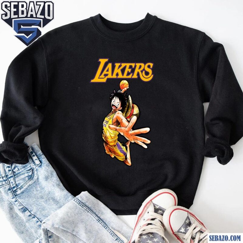 Los Angeles Lakers X One Piece Monkey D Luffy Shirt sweatshirt