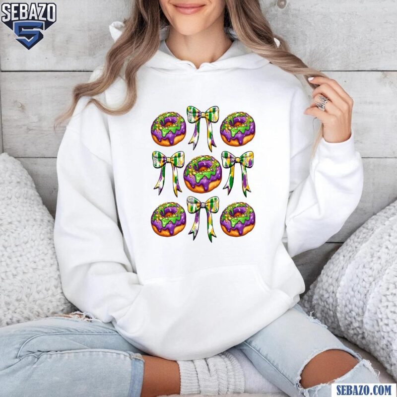 Mardi Gras Donut Coquette Bow Shirt hoodie