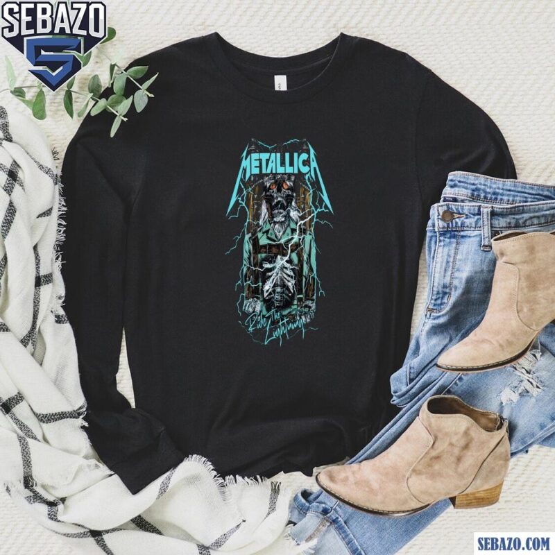 Metalica Ride The Lightning Pinball Art Shirt long sleeved