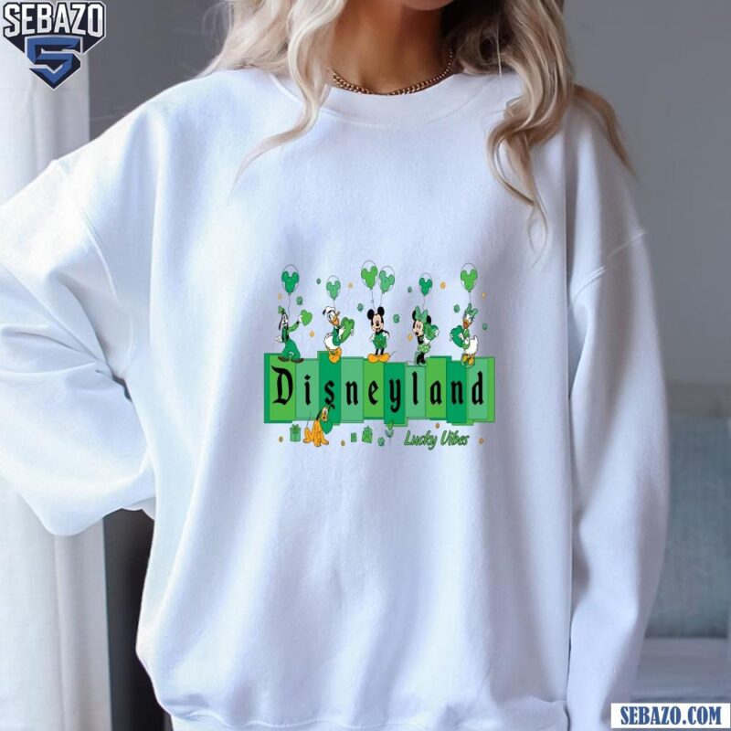 Mickey And Friends St Patrick Day Disneyland Lucky Vibes Shirt sweatshirt