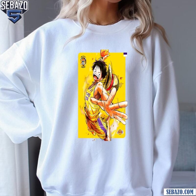 Monkey D Luffy Los Angeles Lakers X One Piece Shirt sweatshirt