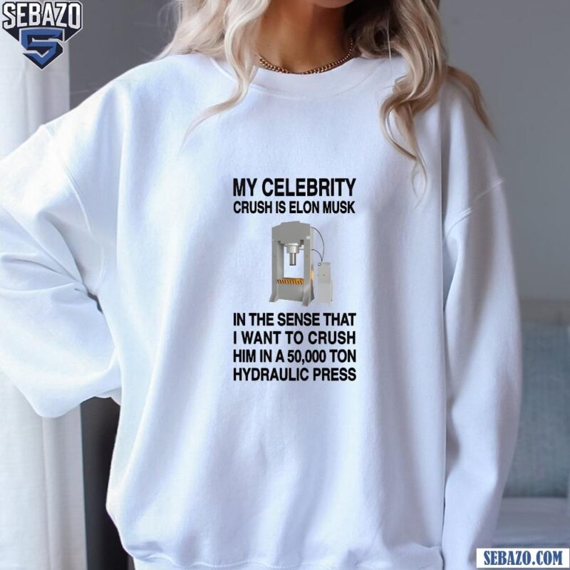 My Celebrity Crush Is Elon Musk Funny Meme Shirt sweatshirt