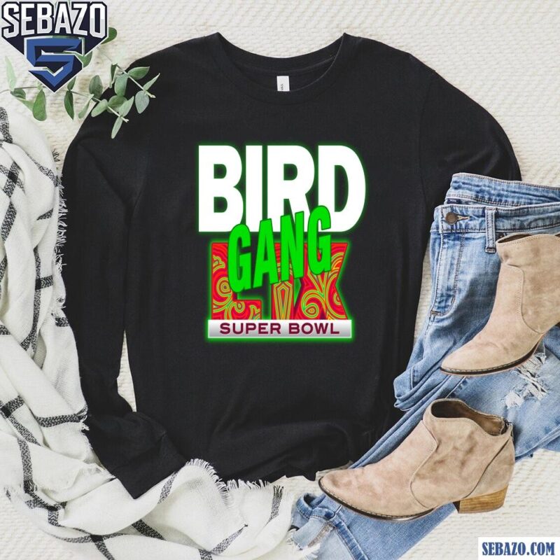 Neon Green Bird Gang Super Bowl LIX Champions Shirt long sleeved