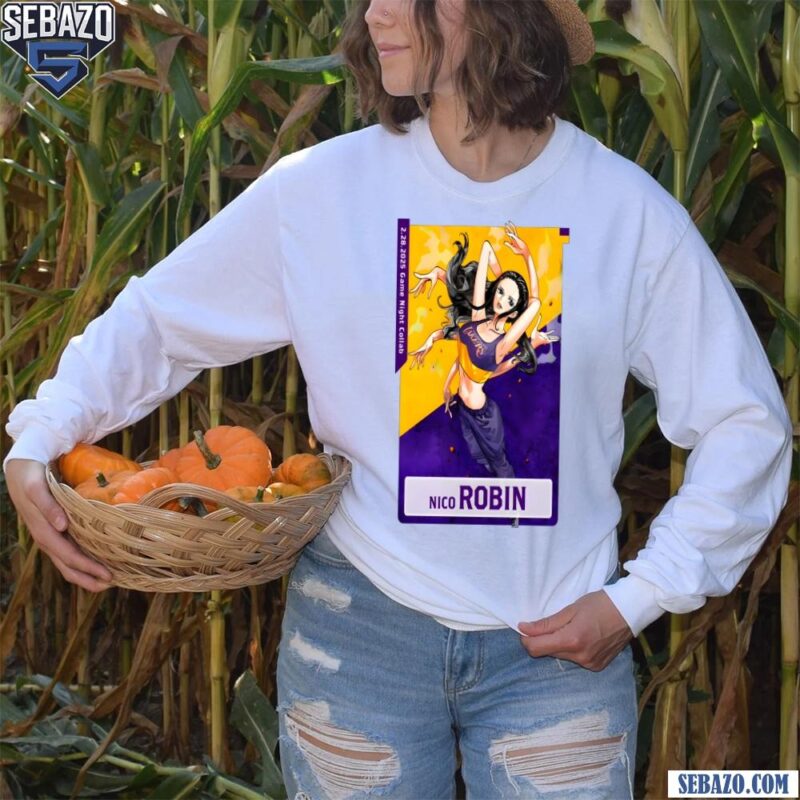 Nico Robin Los Angeles Lakers X One Piece Shirt long sleeved