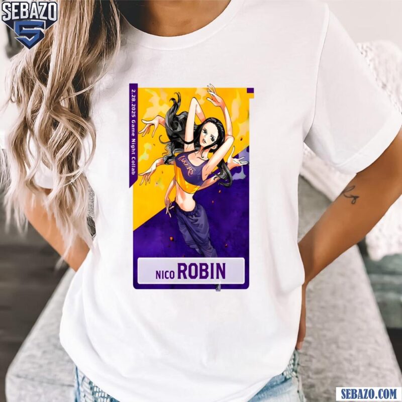 Nico Robin Los Angeles Lakers X One Piece Shirt t-shirt