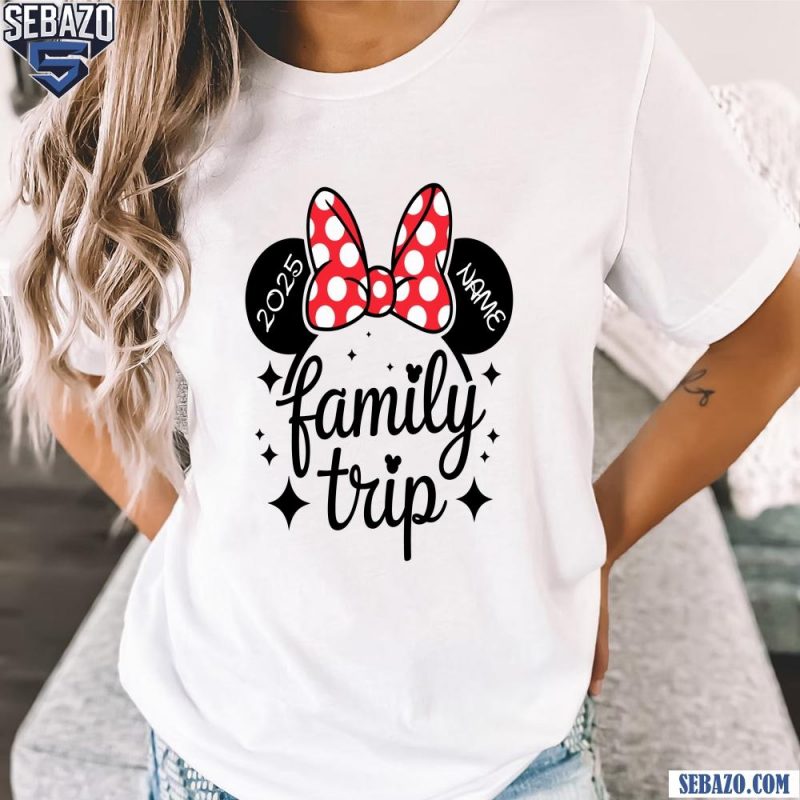 Personalized Disney 2025 Minnie Ear Family Trip Shirt t-shirt