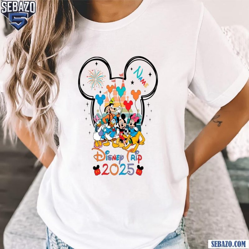 Personalized Mickey And Friend Disney Trip 2025 Family Vacation Shirt t-shirt