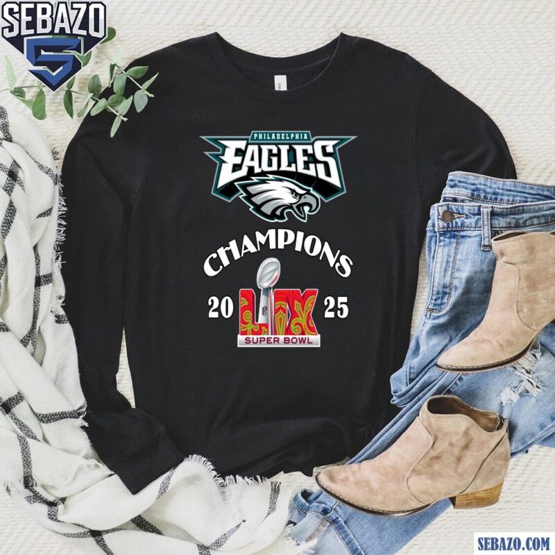 Philadelphia Eagles Football LIX Super Bowl Champions Shirt long sleeved