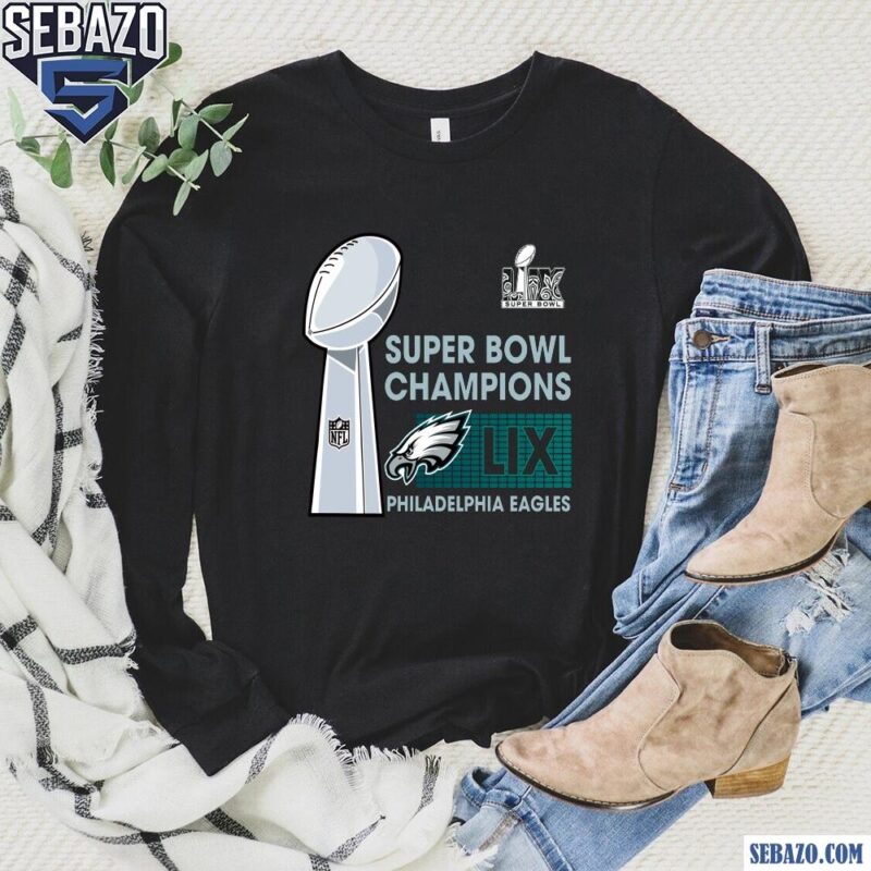 Philadelphia Eagles LIX Super Bowl Chapions NFL Football Shirt long sleeved