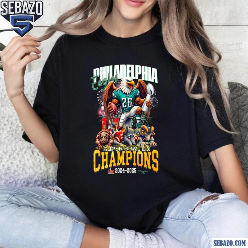 Philadelphia Eagles Saquon Barkley Superbowl Champions 2024 2025 Shirt t-shirt