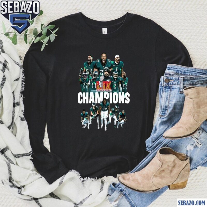 Philadelphia Eagles Super Bowl LIX Champions 2025 Shirt long sleeved