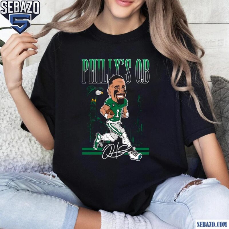 Phillys QB Philadelphia Eagles Jalen Hurt Caricatures Shirt t-shirt