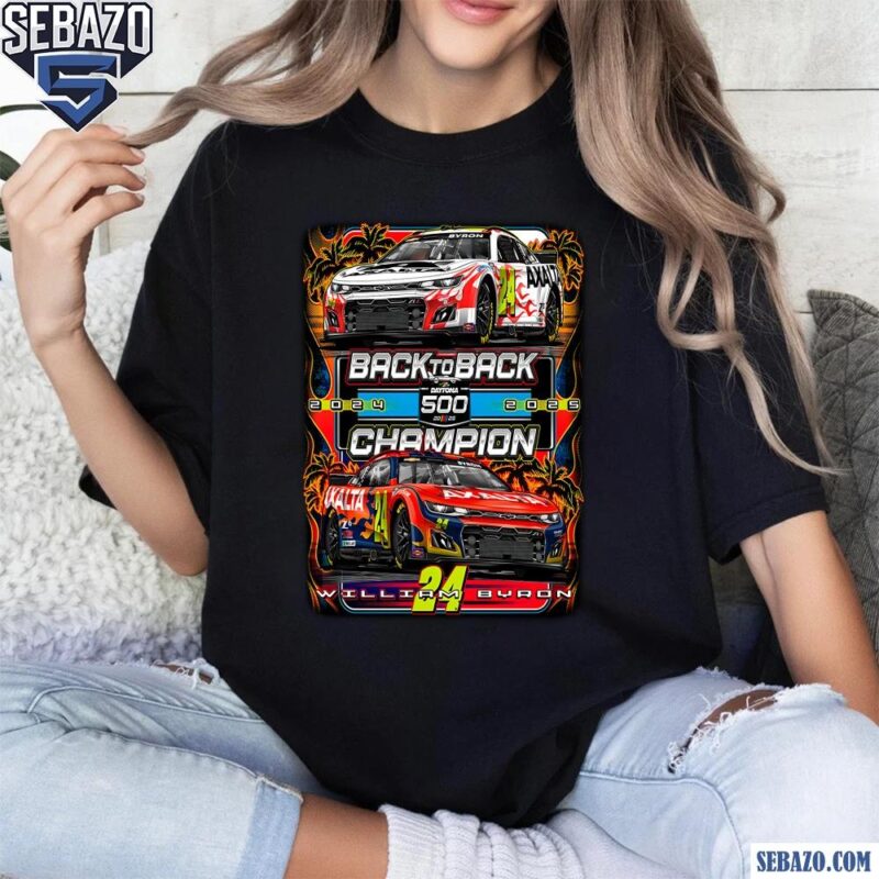 Retro Back To Back Daytona 500 Champion 24 William Byron Shirt t-shirt