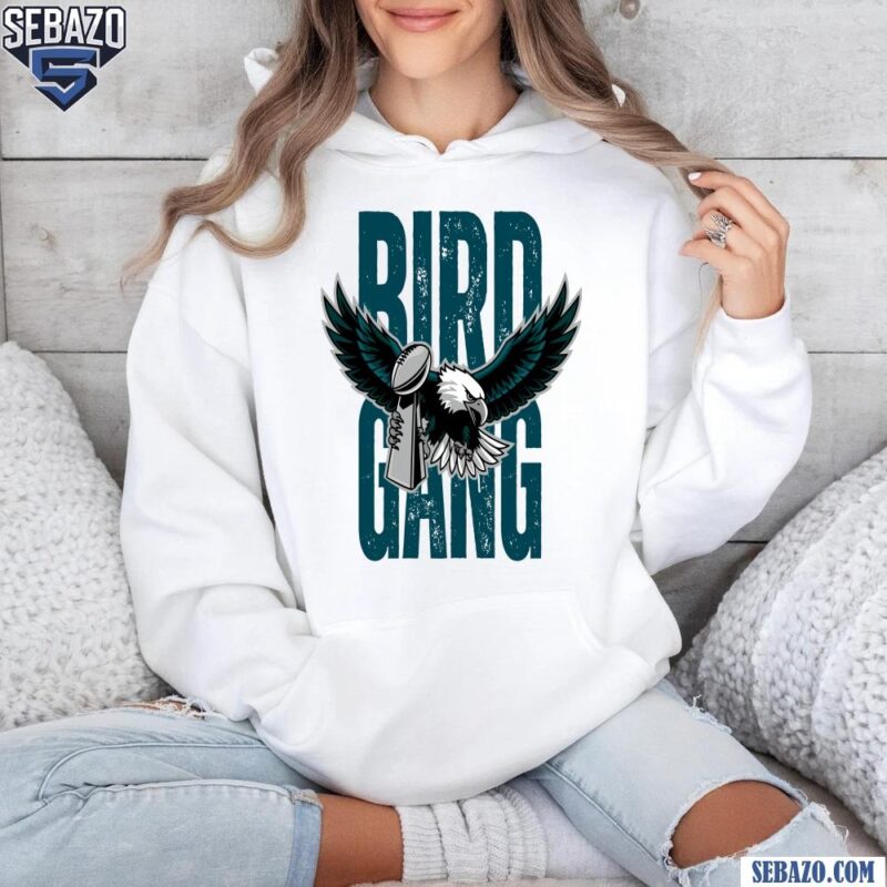 Retro Bird Gang Philadelphia Eagles Trophy 2025 Super Bowl Champions Shirt hoodie