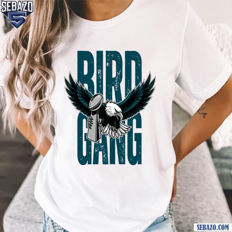 Retro Bird Gang Philadelphia Eagles Trophy 2025 Super Bowl Champions Shirt t-shirt