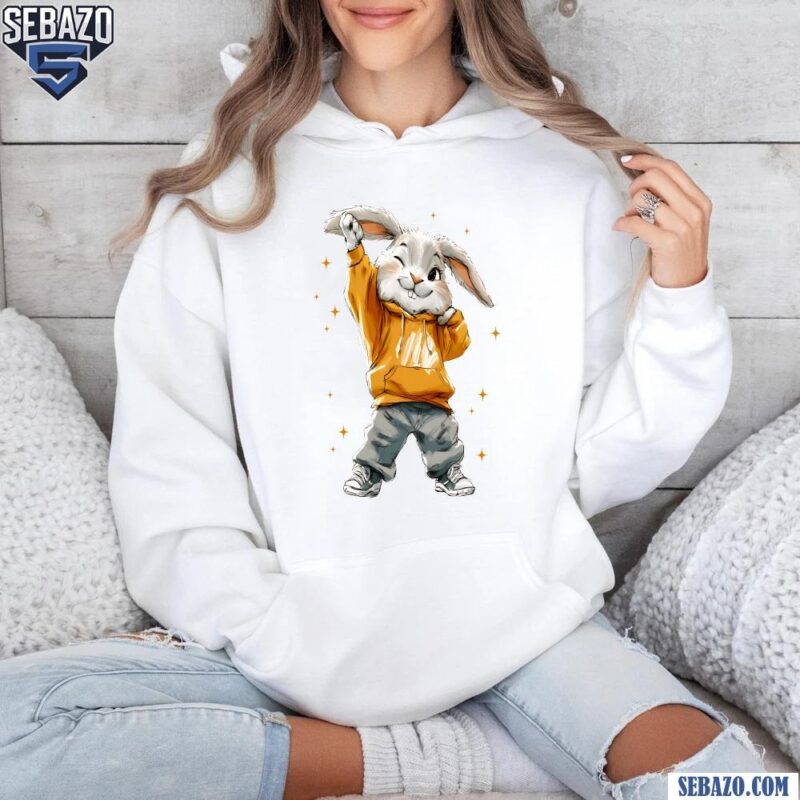 Retro Cute Easter Bunny Dab Pose Shirt hoodie