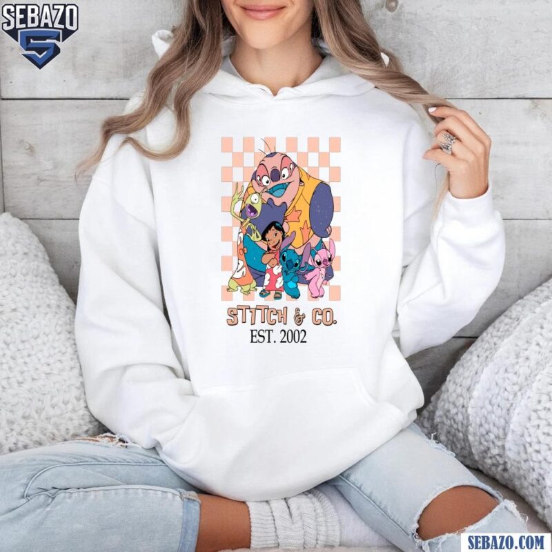 Retro Disney Stitch And Co Est 2002 Lilo And Stitch Character Shirt hoodie