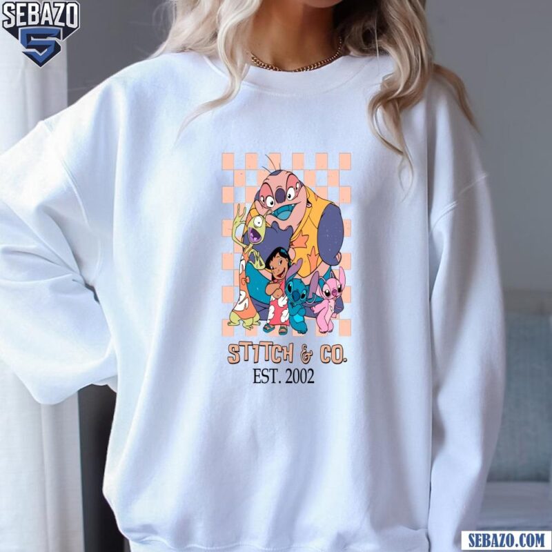 Retro Disney Stitch And Co Est 2002 Lilo And Stitch Character Shirt sweatshirt