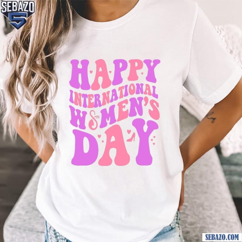 Retro Groovy Happy International Womans Day March 8 Shirt t-shirt