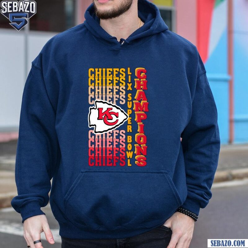 Retro Kansas City Chiefs Gradient Wordmark LIX Super Bowl Champions Shirt hoodie