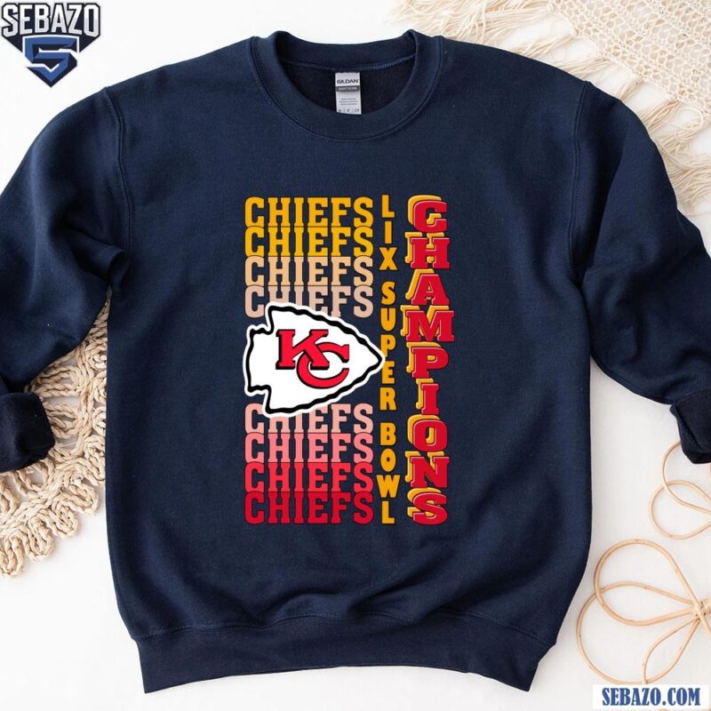 Retro Kansas City Chiefs Gradient Wordmark LIX Super Bowl Champions Shirt sweatshirt