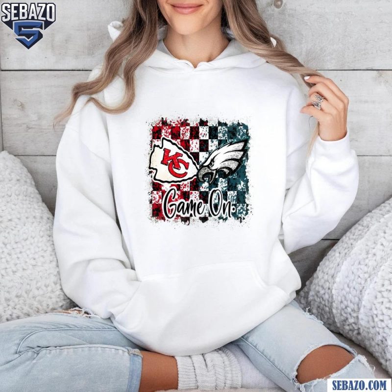 Retro Philadelphia Eagles Kansas City Chiefs Checkered Shirt hoodie