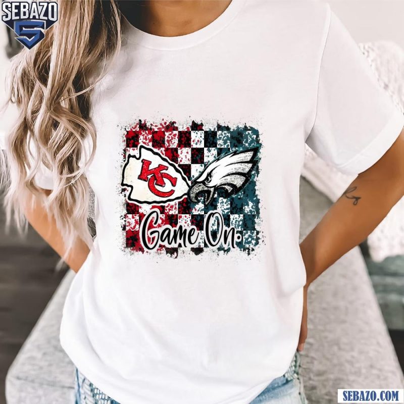 Retro Philadelphia Eagles Kansas City Chiefs Checkered Shirt t-shirt