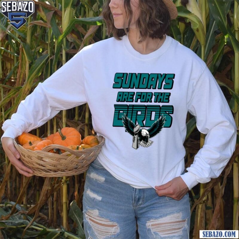 Retro Sundays Are For The Birds Super Bowl Champions Trophy Shirt long sleeved