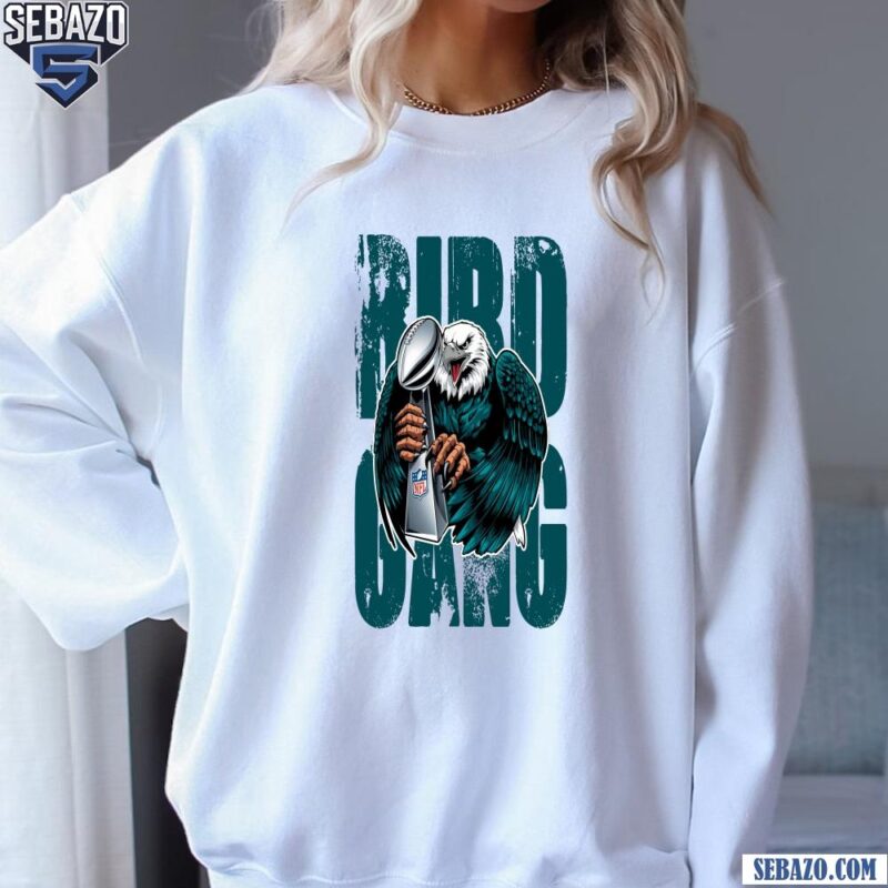 Retro Vintage Bird Gang Eagle Holding The NFL Super Bowl Trophy Shirt sweatshirt