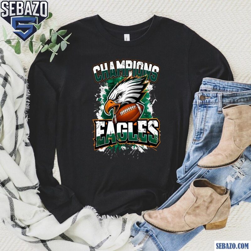 Retro Vintage Champions Eagles Football Shirt long sleeved