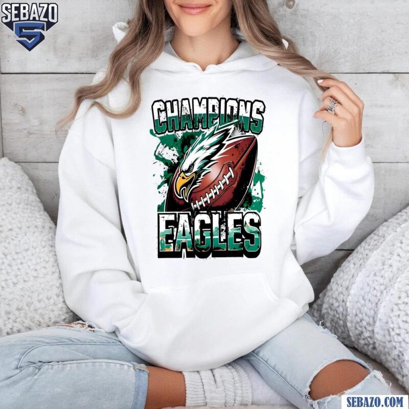 Retro Vintage Champions Eagles Football Super Bowl 2025 Shirt hoodie