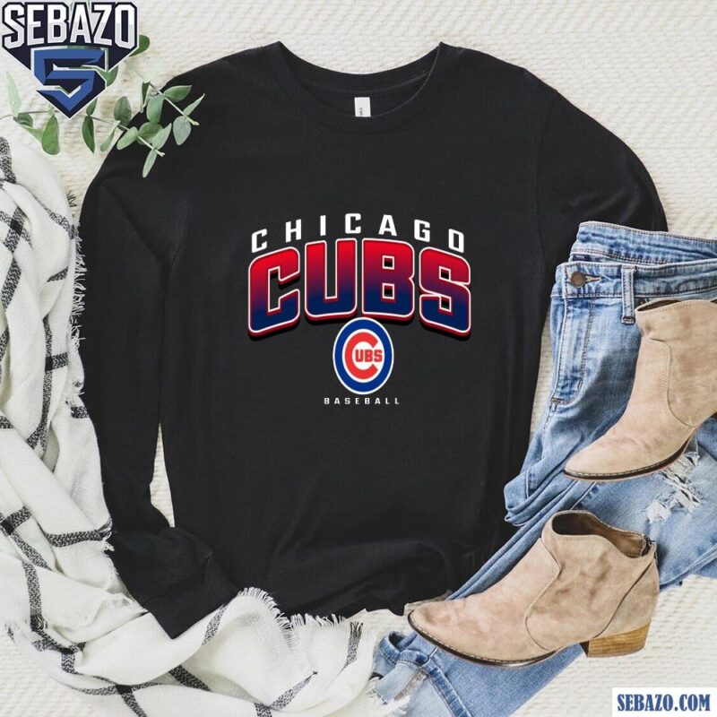 Retro Vintage Chicago Cubs Baseball Logo Shirt long sleeved