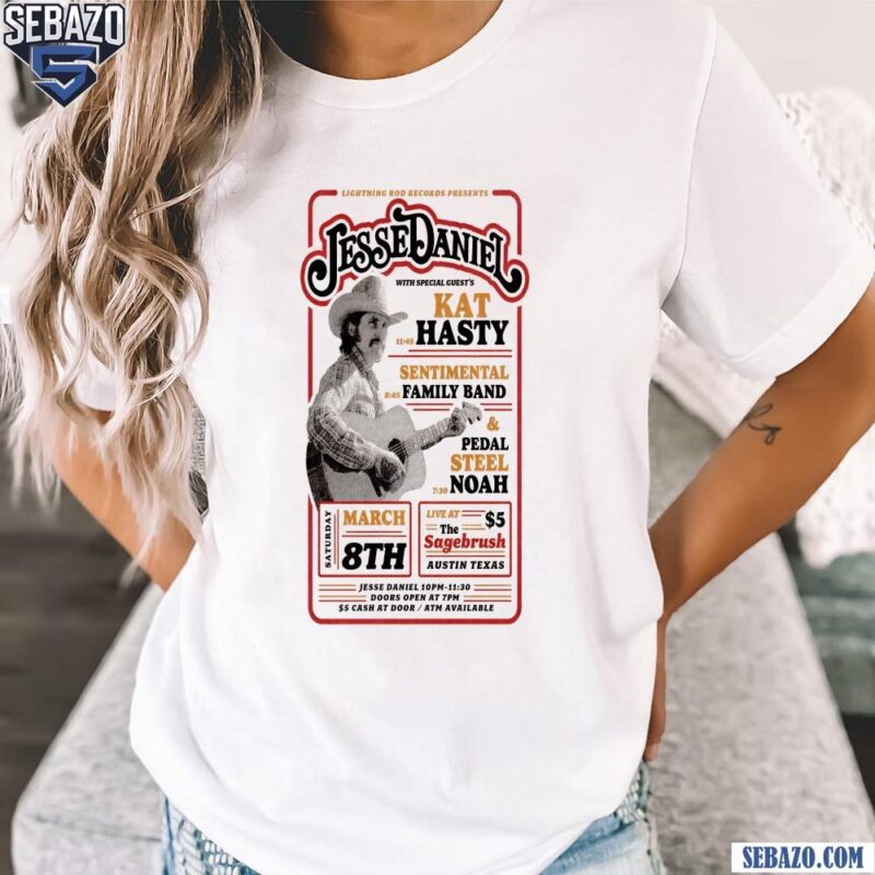 Retro Western Jesse Daniel Country Music Poster Shirt t-shirt
