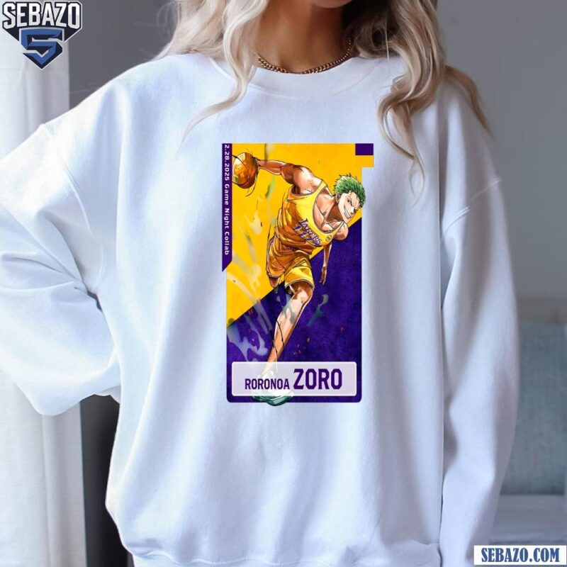 Roronoa Zoro Los Angeles Lakers X One Piece Shirt sweatshirt