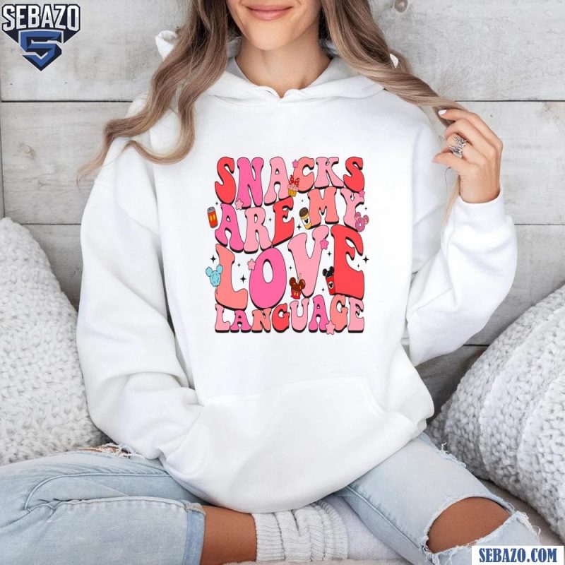 Snacks Are My Love Language Funny Valentines Day Shirt hoodie