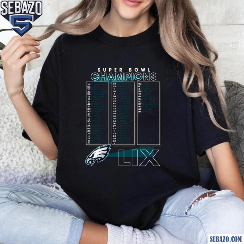 Super Bowl LIX Champion Eagles Football Players 2025 Shirt t-shirt