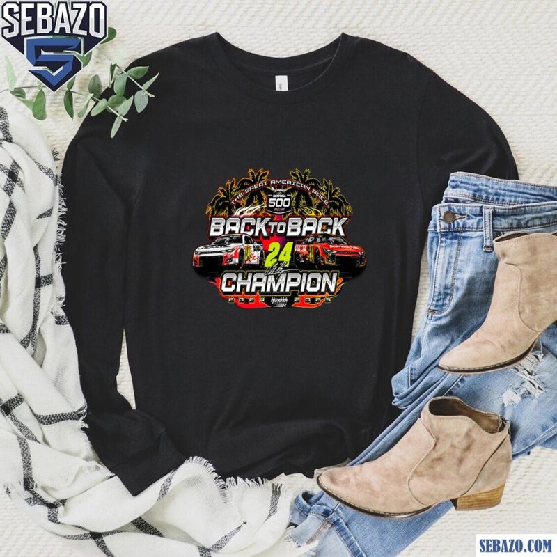 The Great American Race Daytona 500 Back To Back 24 25 Champion Shirt long sleeved