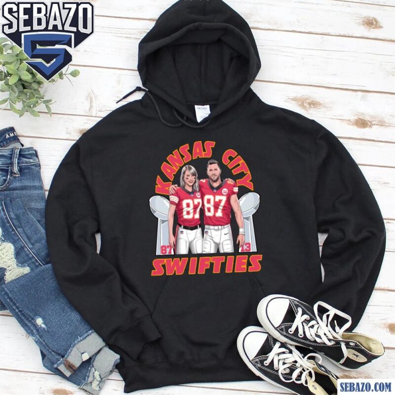 Travis Kelce And Taylor Swift Kansas City Swifties Super Bowl Shirt hoodie