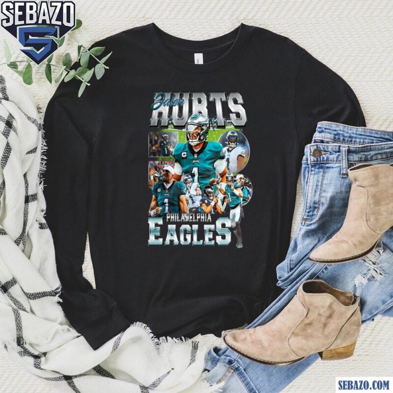 Vintage 90s Jalen Hurts Philadelphia Eagles Super Bowl Champions Shirt long sleeved