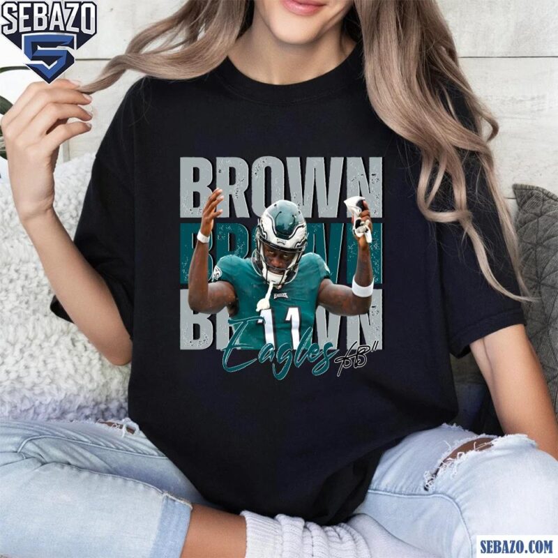 Vintage A J Brown 11 Philadelphia Eagles Football Players Shirt t-shirt