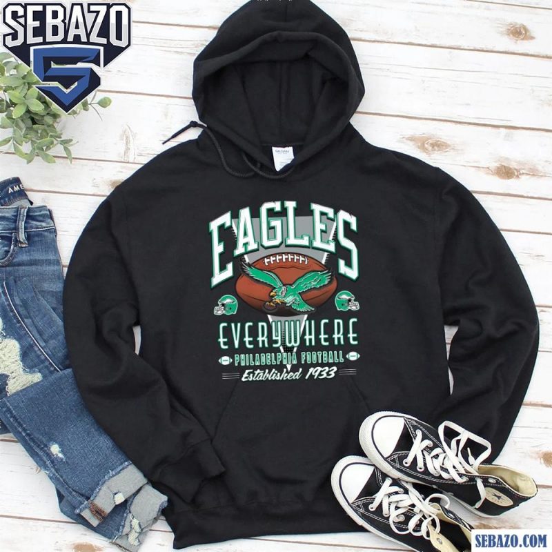 Vintage Eagles Everywhere Philadelphia Football Est 1933 Shirt hoodie