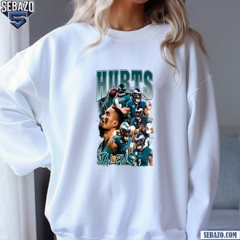 Vintage Jalen Hurts Philadelphia Eagles Football Quarterback Shirt sweatshirt