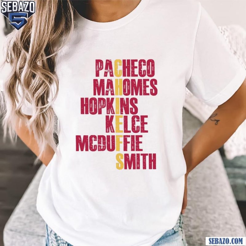 Vintage Pacheco Mahomes Hopkins Kelce McDuffie Smith Chiefs Shirt t-shirt