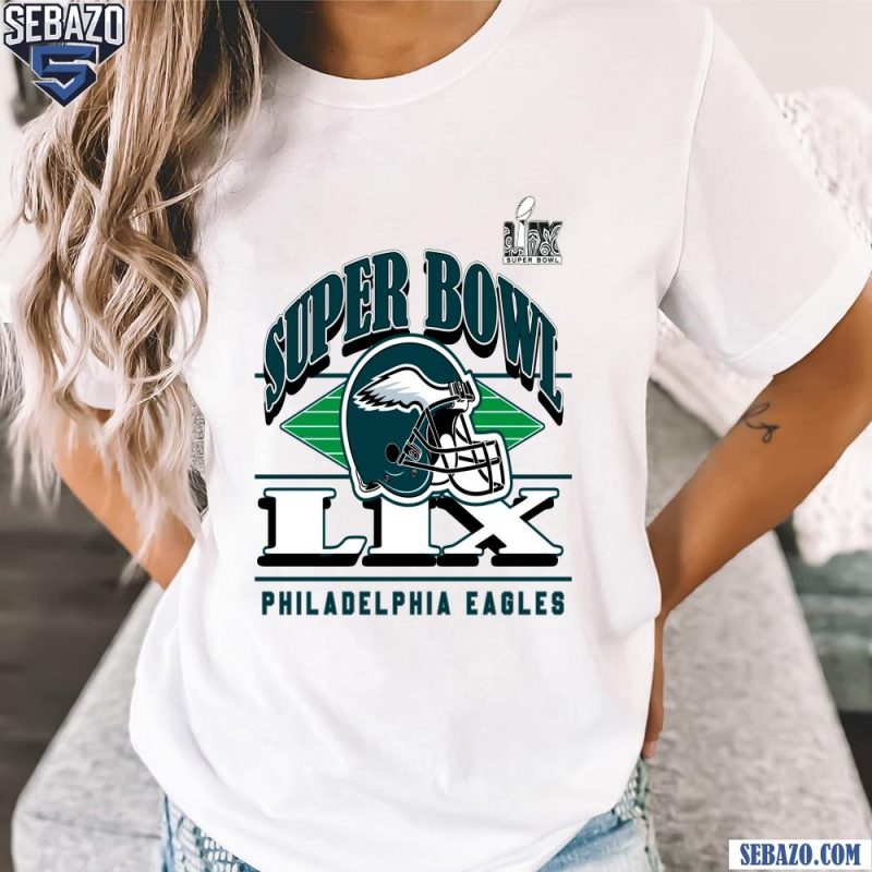 Vintage Philadelphia Eagles Super Bowl LIX 2025 Football Helmet Shirt t-shirt