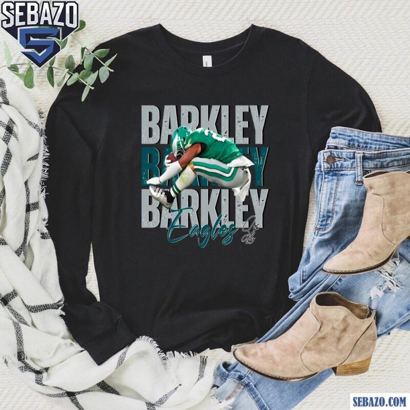 Vintage Saquon Barkley 26 Philadelphia Eagles Football Players Shirt long sleeved