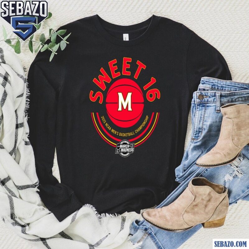 2025 Sweet Sixteen Maryland Terrapins Basketball Shirt long sleeved