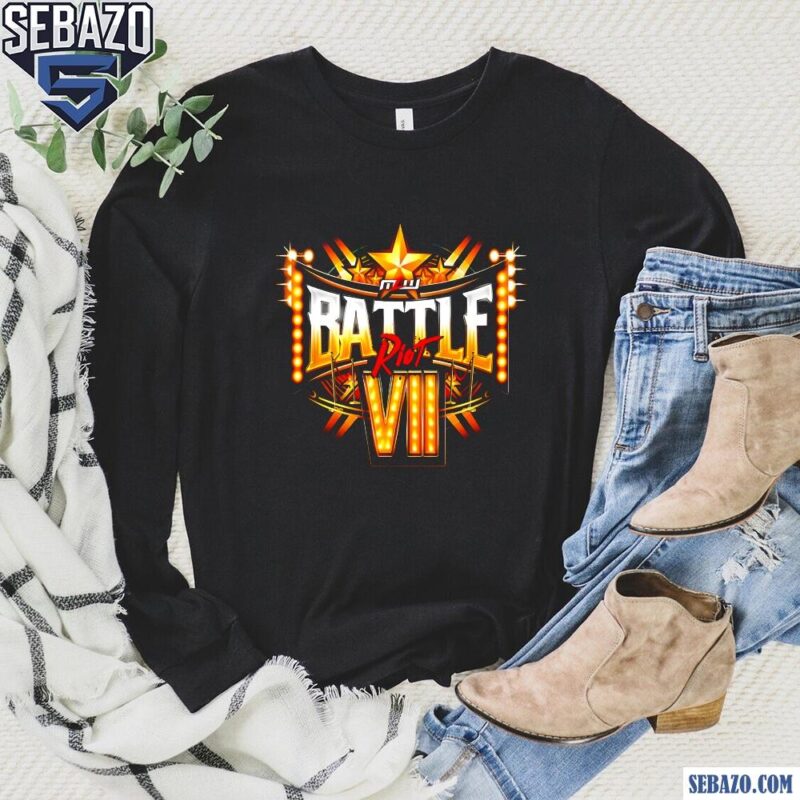 Battle Riot Vii Logo Major League Wrestling Shirt long sleeved